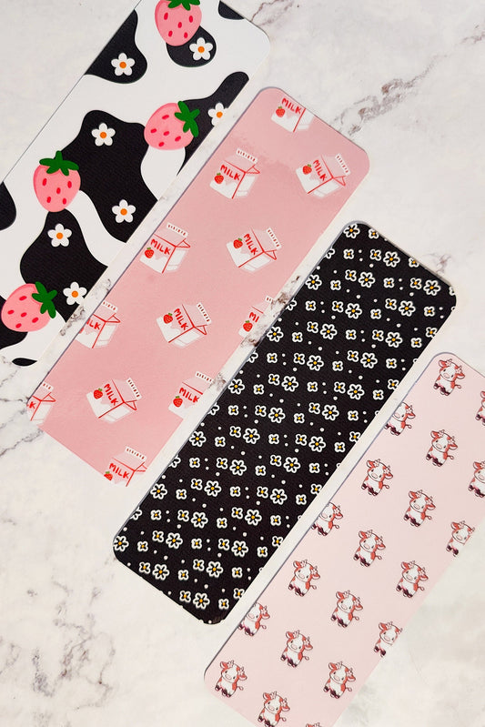 Strawberry Milk Bookmark Bundle Double Sided Bookmarks