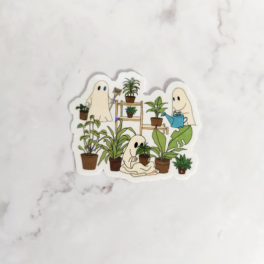 Ghostly Garden Holographic Sticker