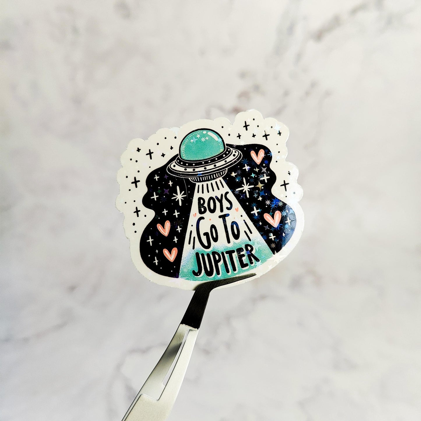 Boys Go To Jupiter Holographic Sticker
