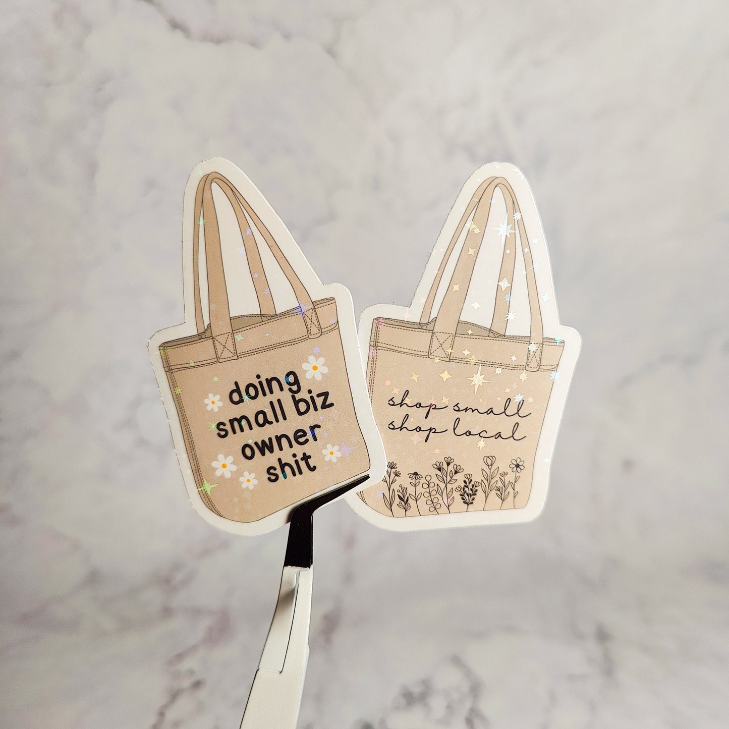 Small Biz Tote Holographic Sticker
