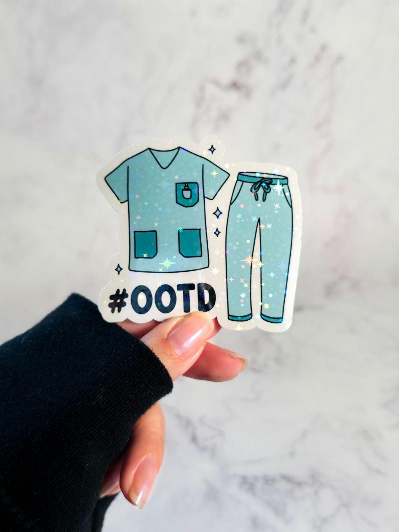 Nurse OOTD Holographic Sticker