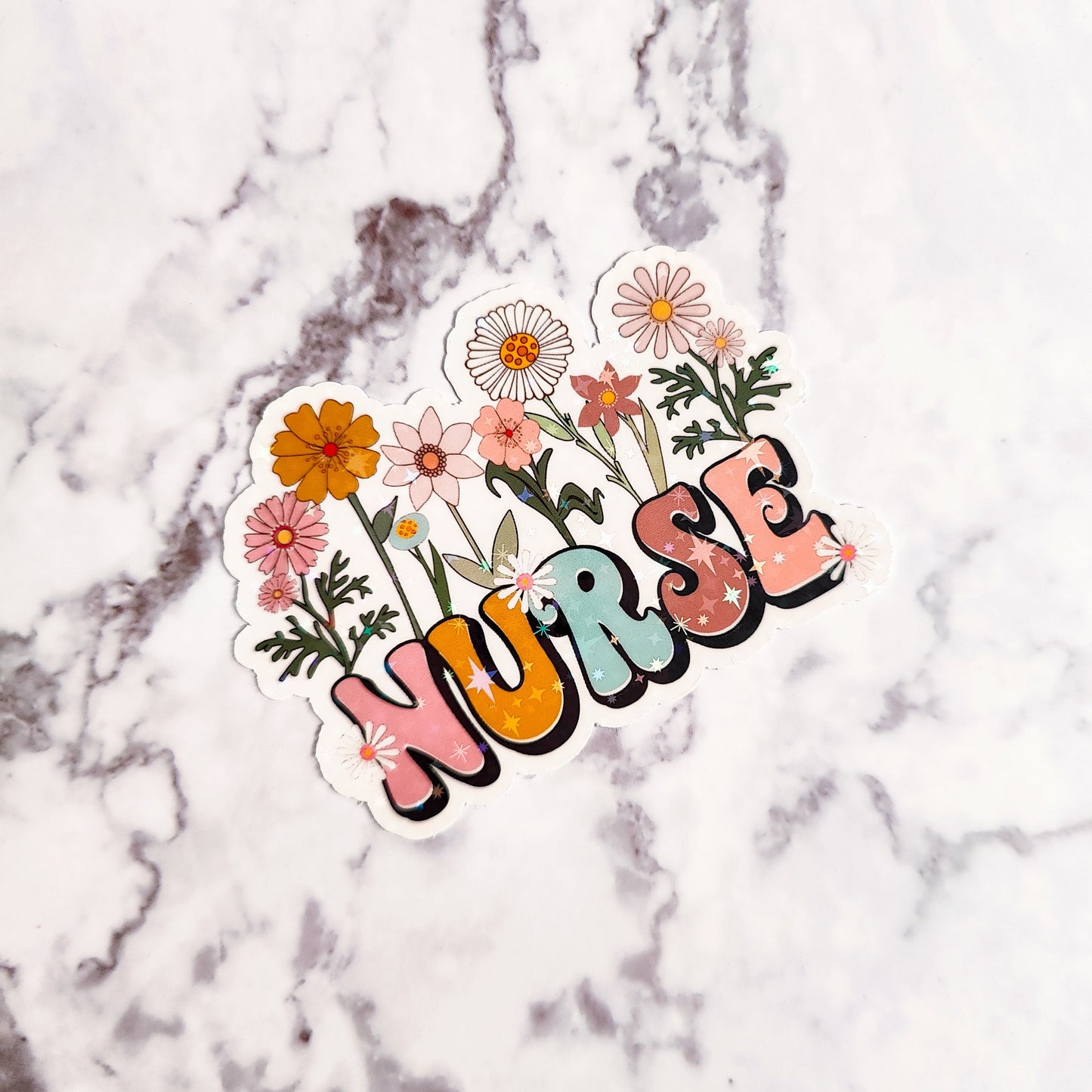Wildflower Nurse Holographic Sticker