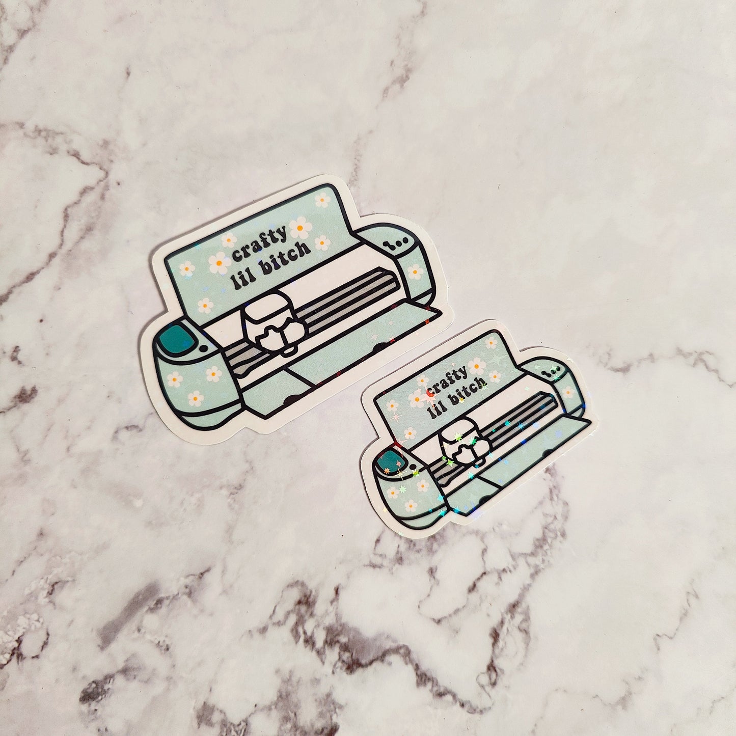 Crafty Lil Bitch Holographic Sticker