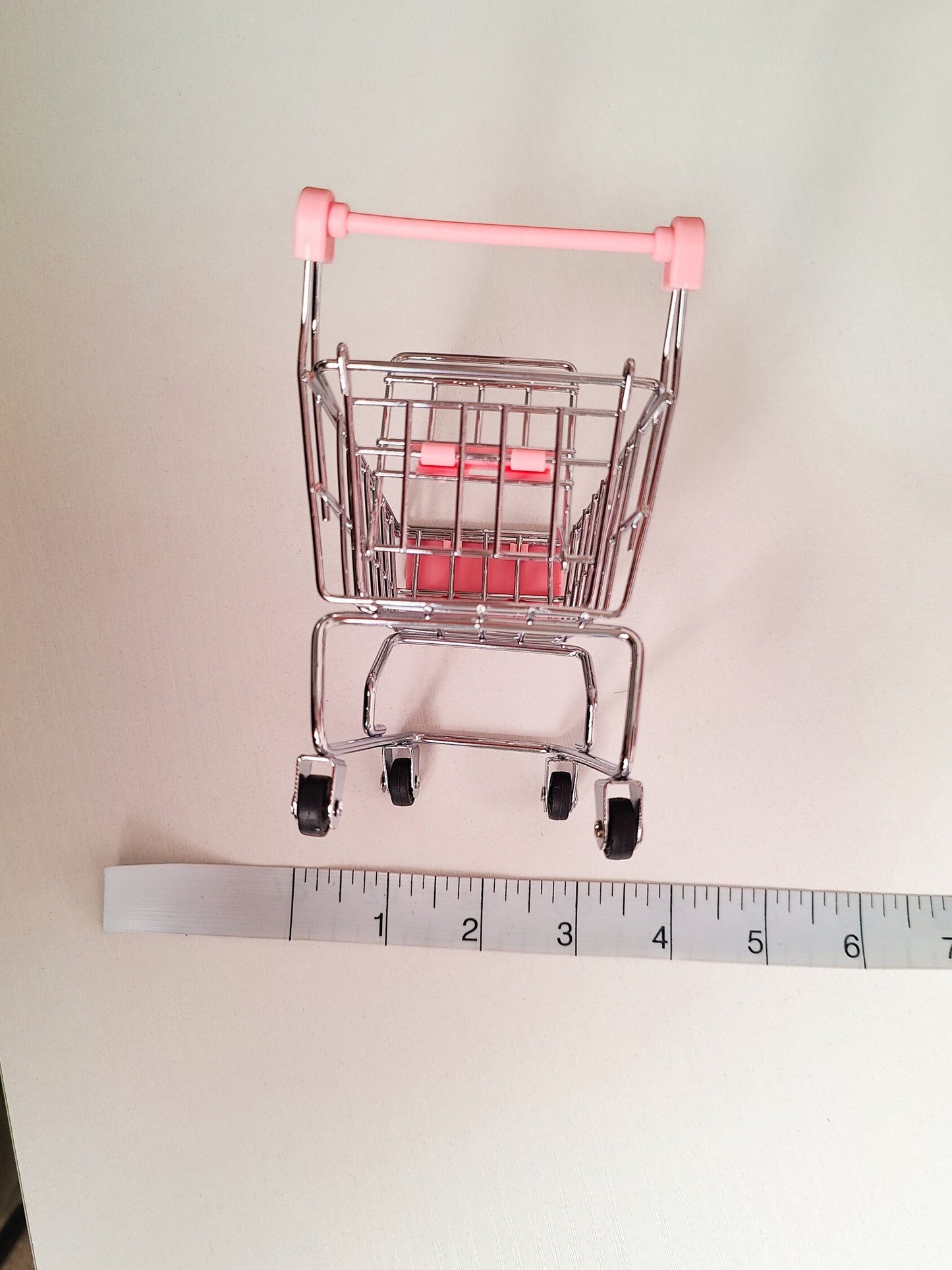 Mini Pink Shopping Cart