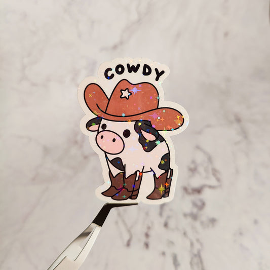 Cowdy Holographic Sticker
