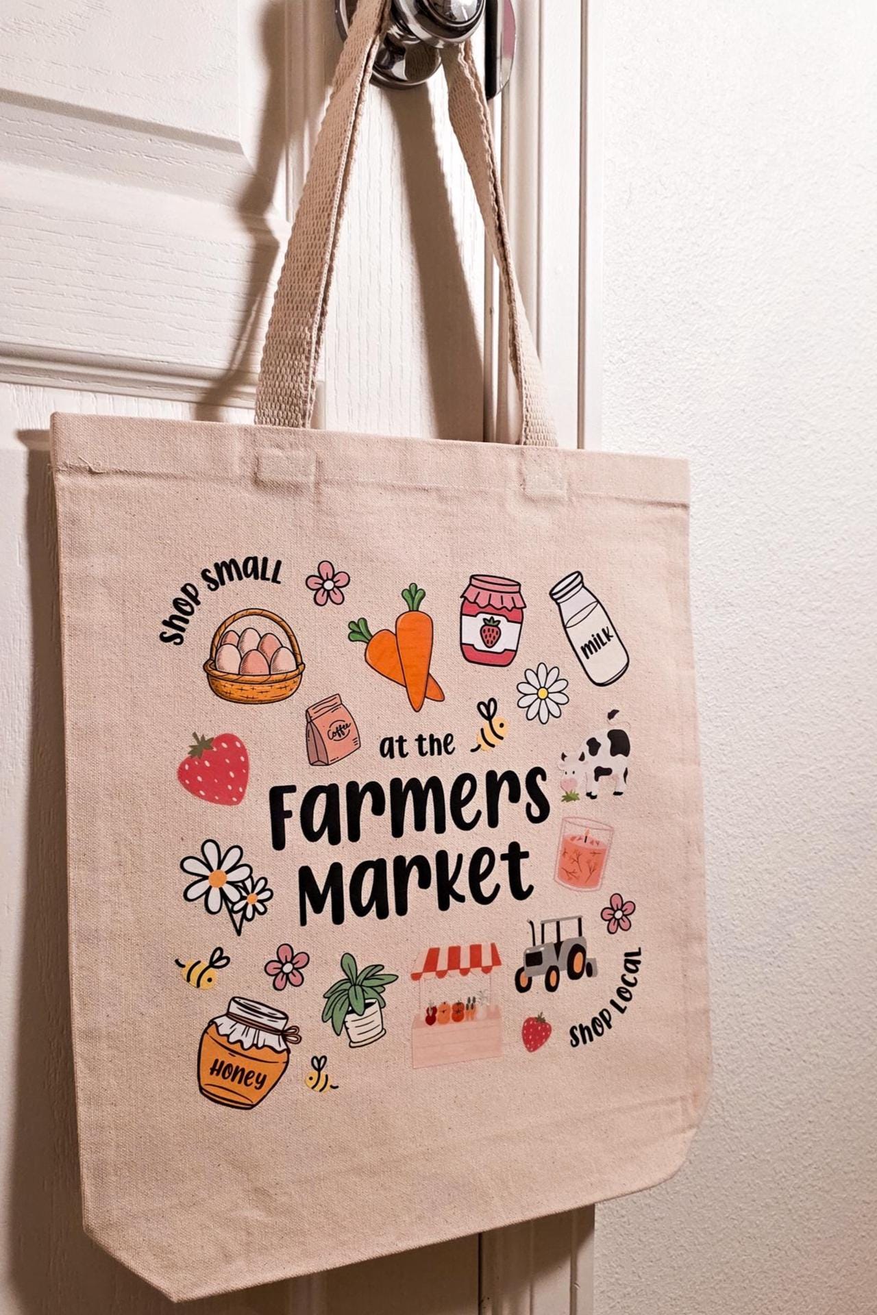 Cute Farmers Market Tote Bag