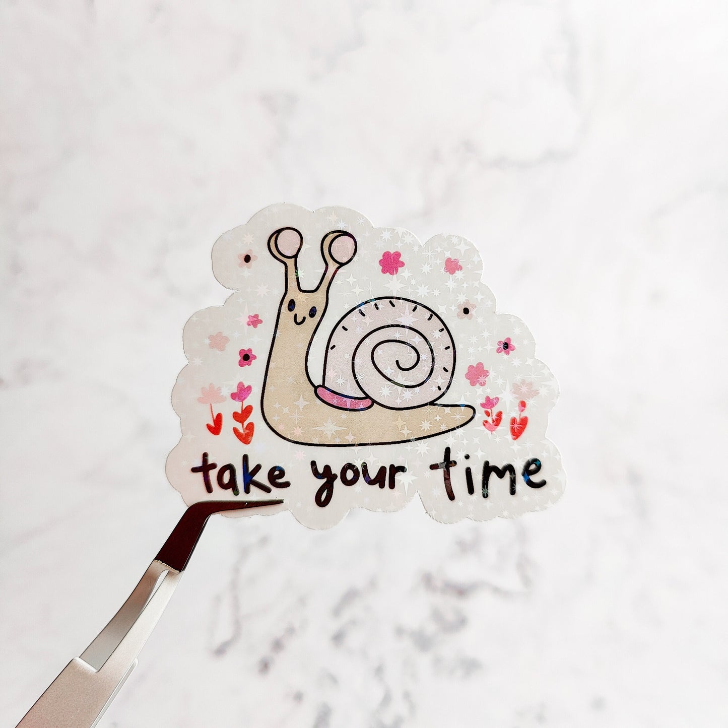 Take Your Time Holographic Sticker