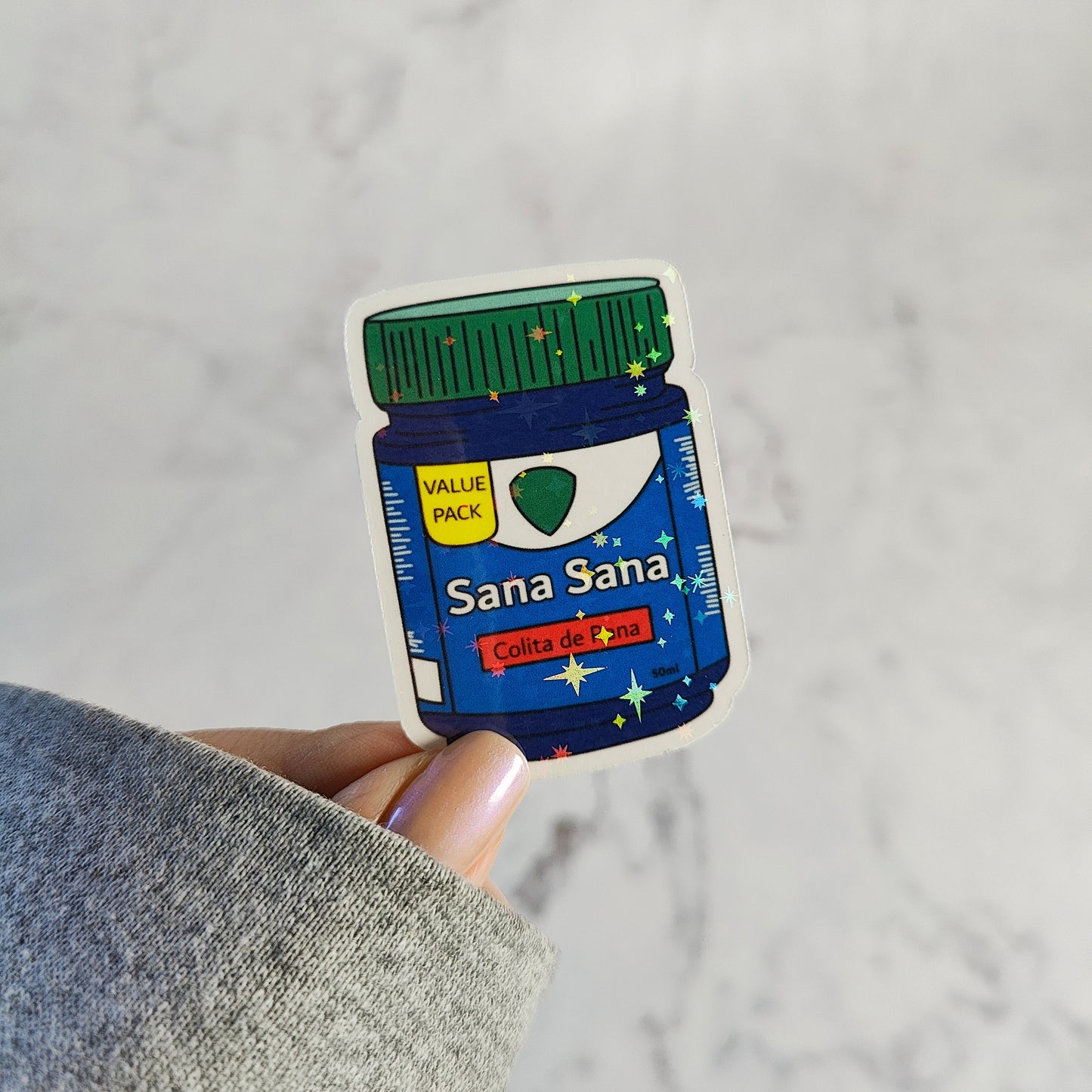Sana Sana Colita De Rana Holographic Sticker