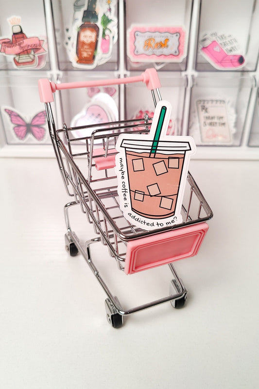Mini Pink Shopping Cart
