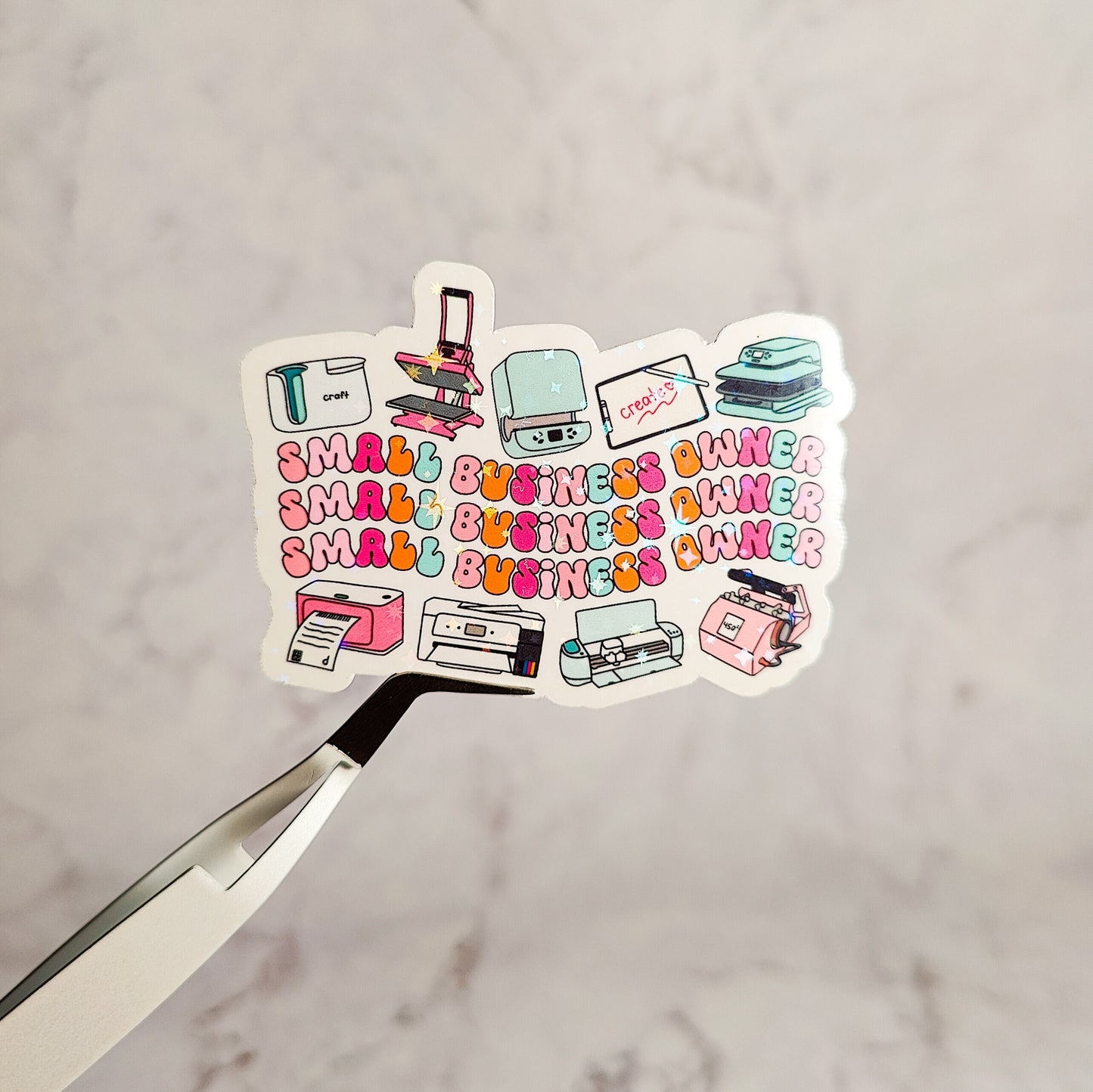 Small Business Owner Holographic Sticker