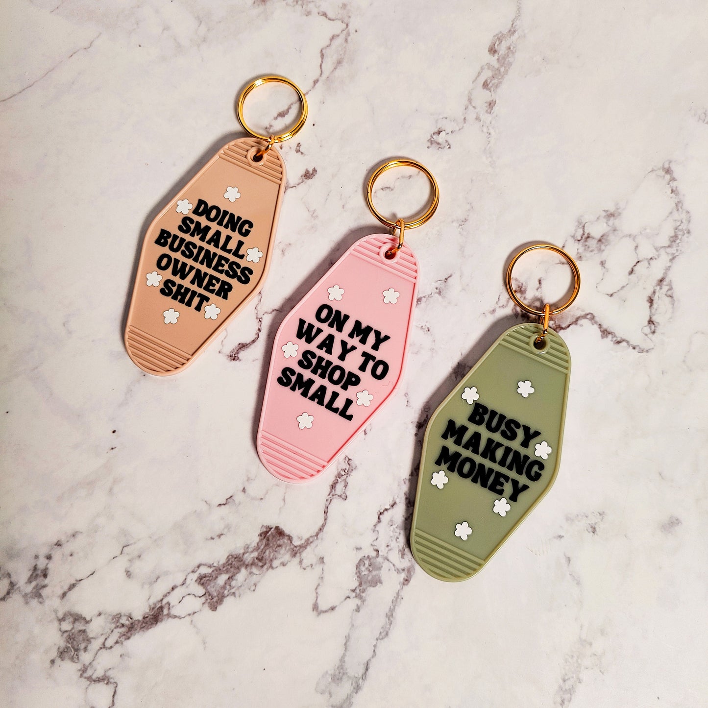 Small Business Owner Motel Keychains