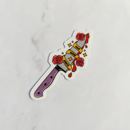True Crime Junkie Holographic Sticker