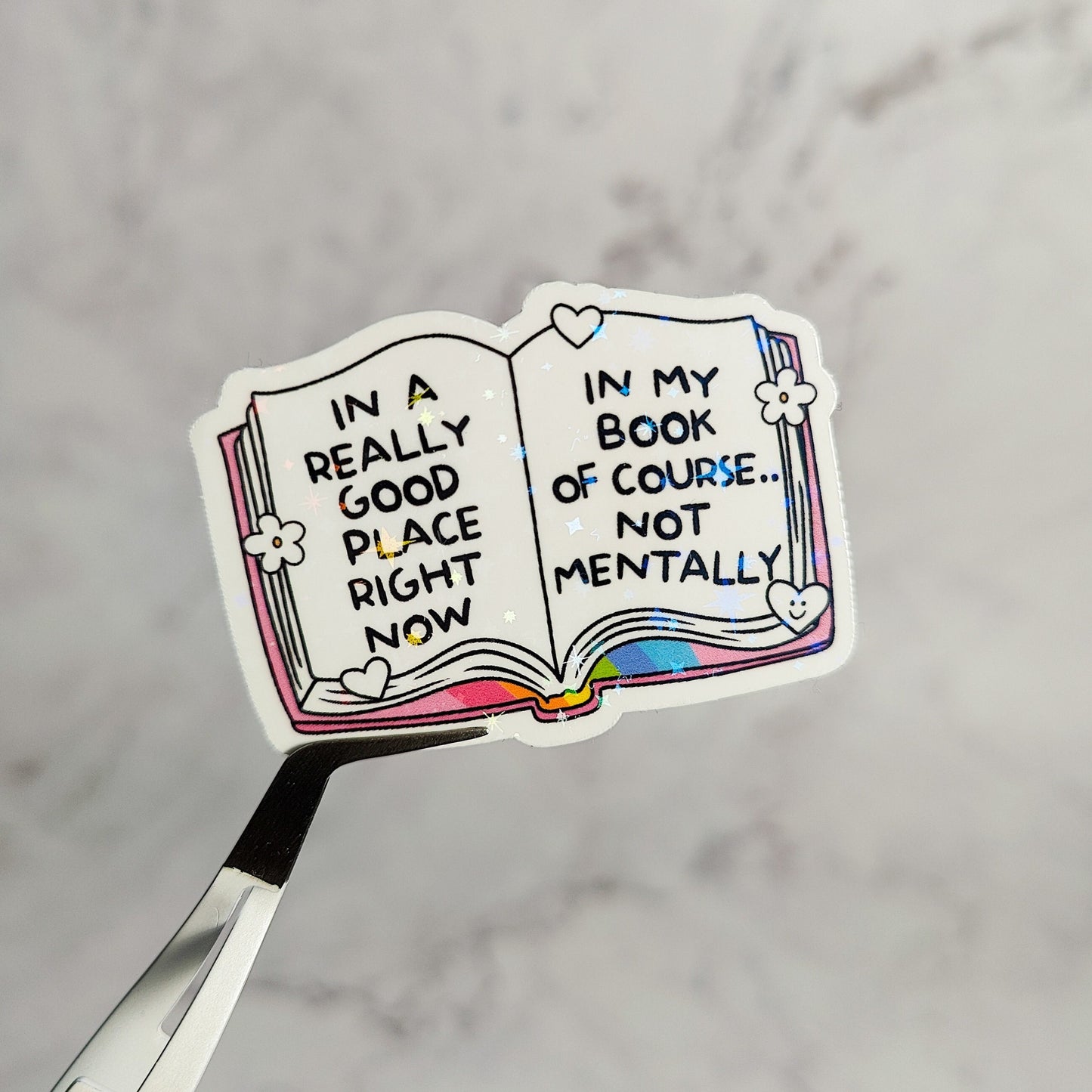 In A Really Good Place Holographic Sticker