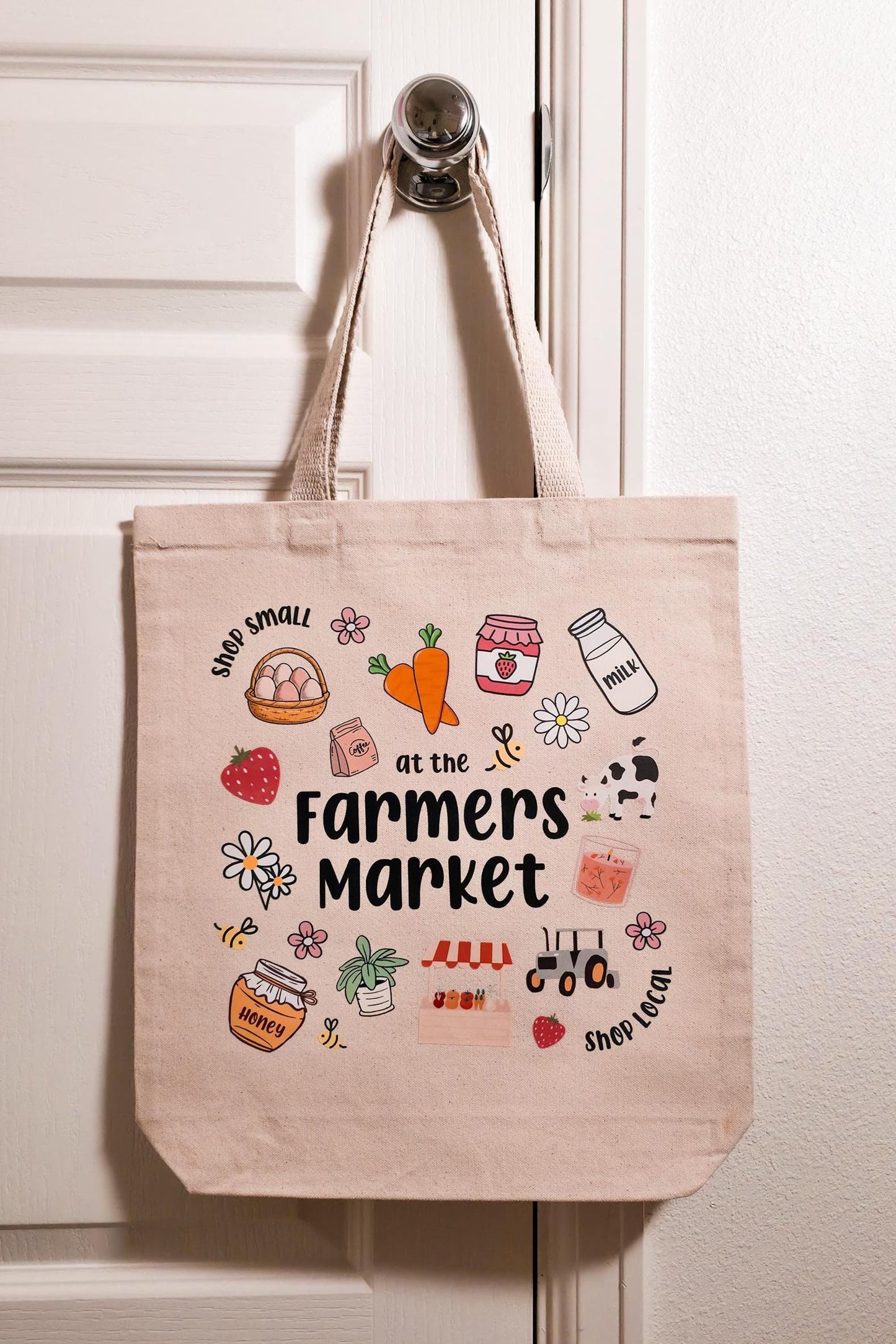 Cute Farmers Market Tote Bag