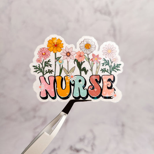 Wildflower Nurse Holographic Sticker