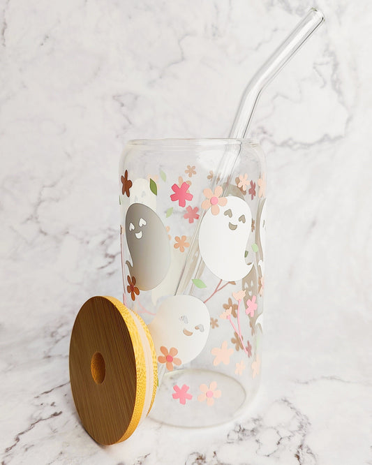 Spring Ghosts Glass Coffee Cup