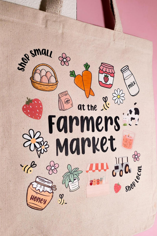 Cute Farmers Market Tote Bag