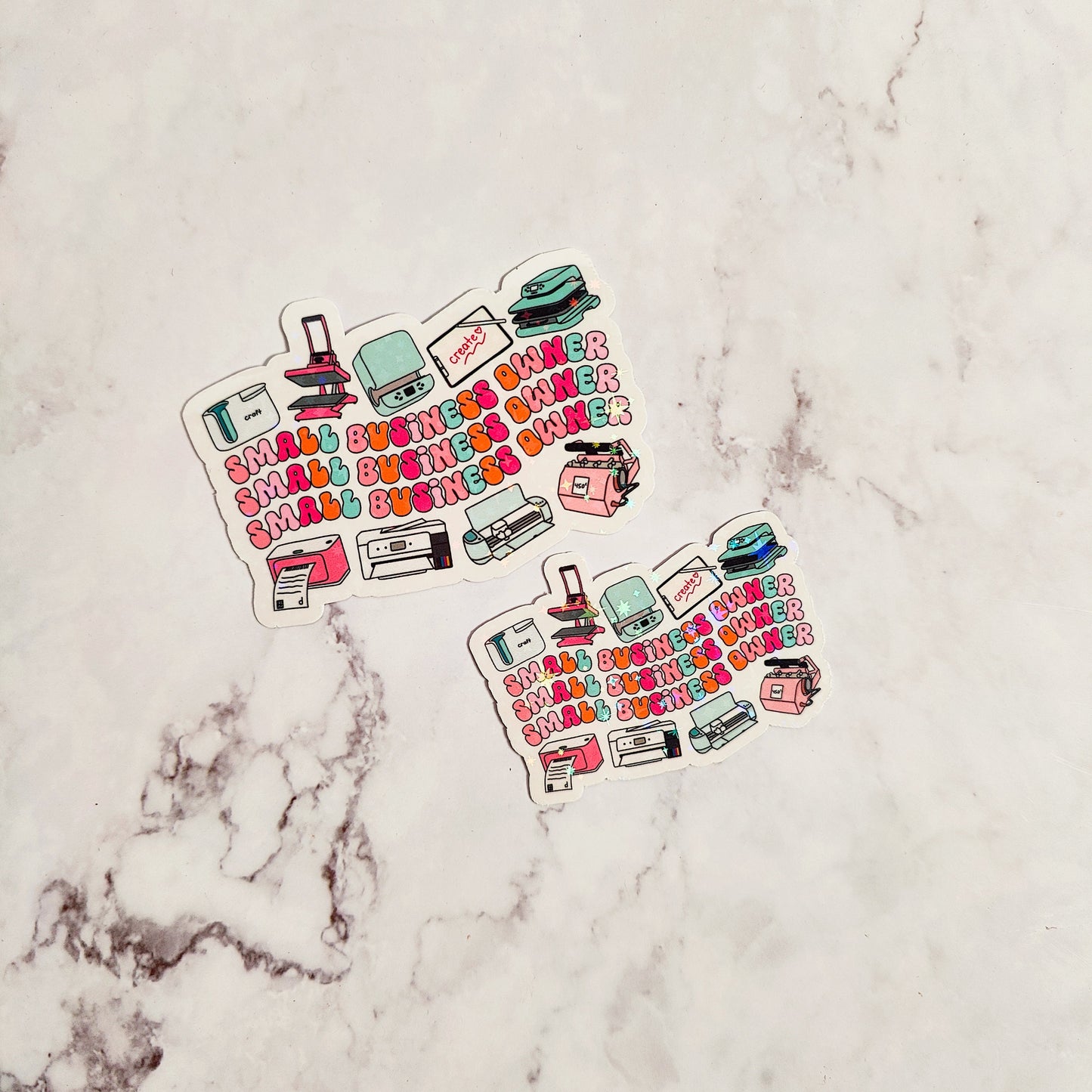 Small Business Owner Holographic Sticker