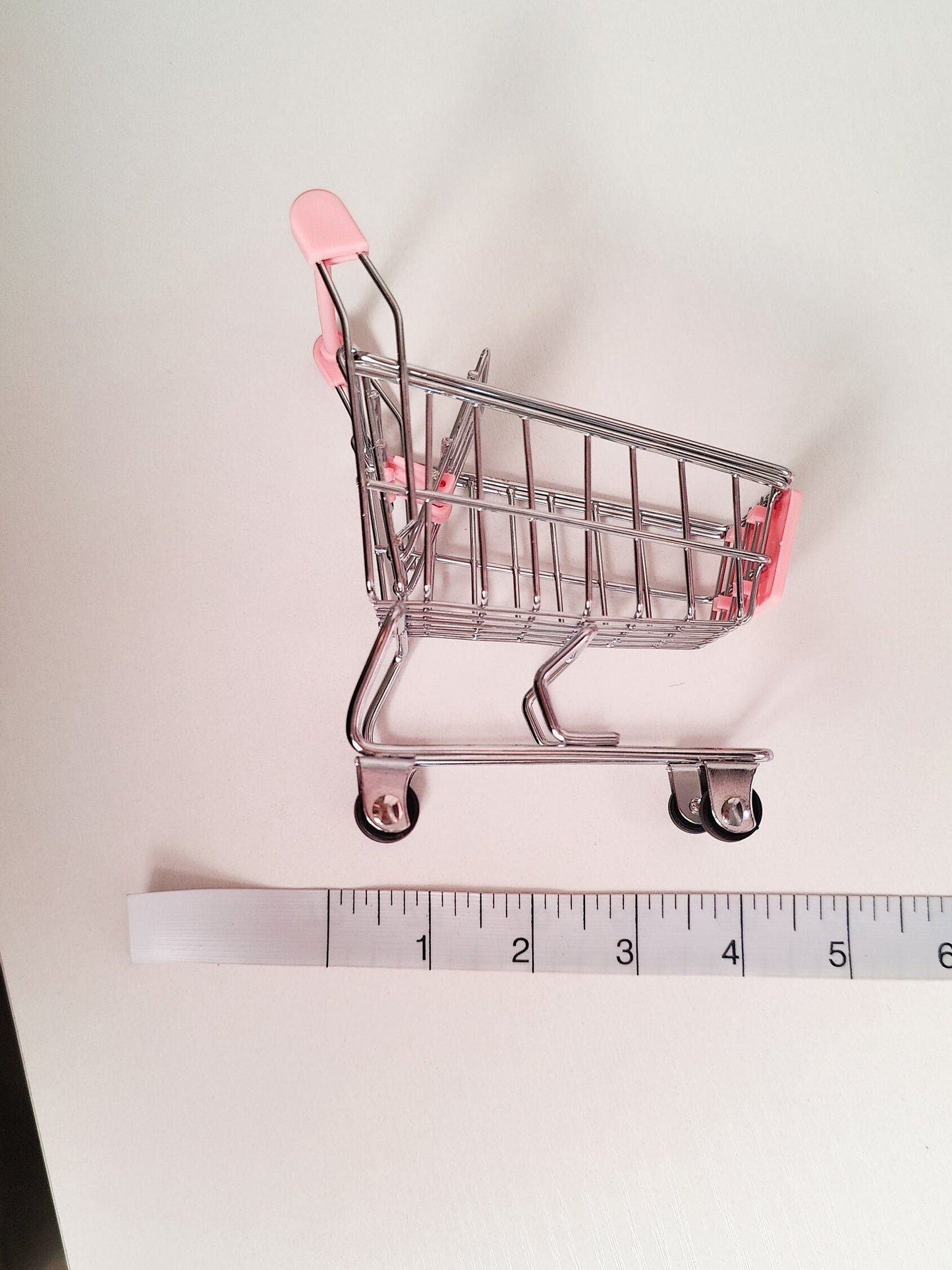 Mini Pink Shopping Cart