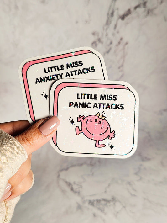 Little Miss Anxious Holographic Sticker
