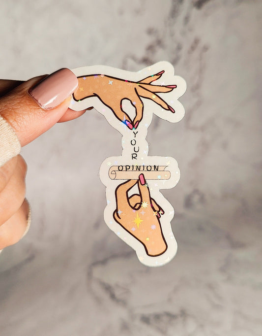 Your Opinion Hemp Holographic Sticker