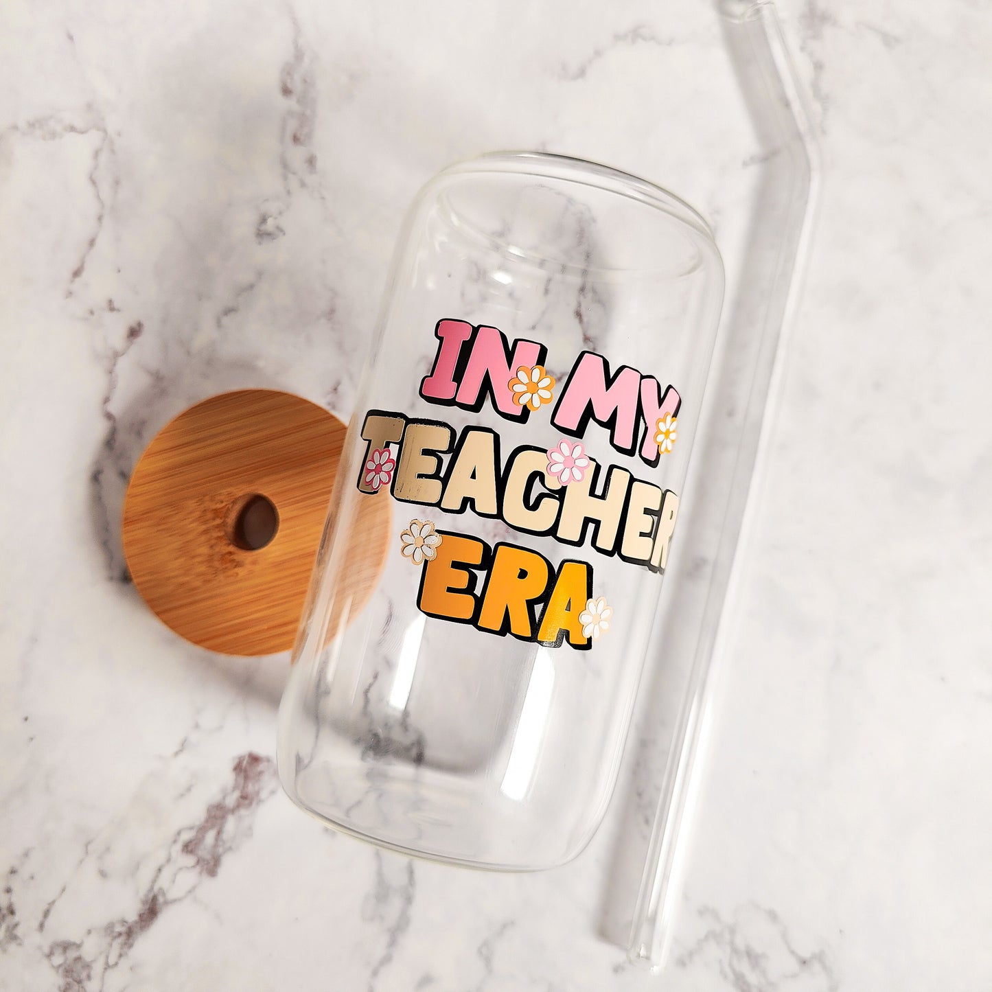 In My Teacher Era Coffee Glass Cup