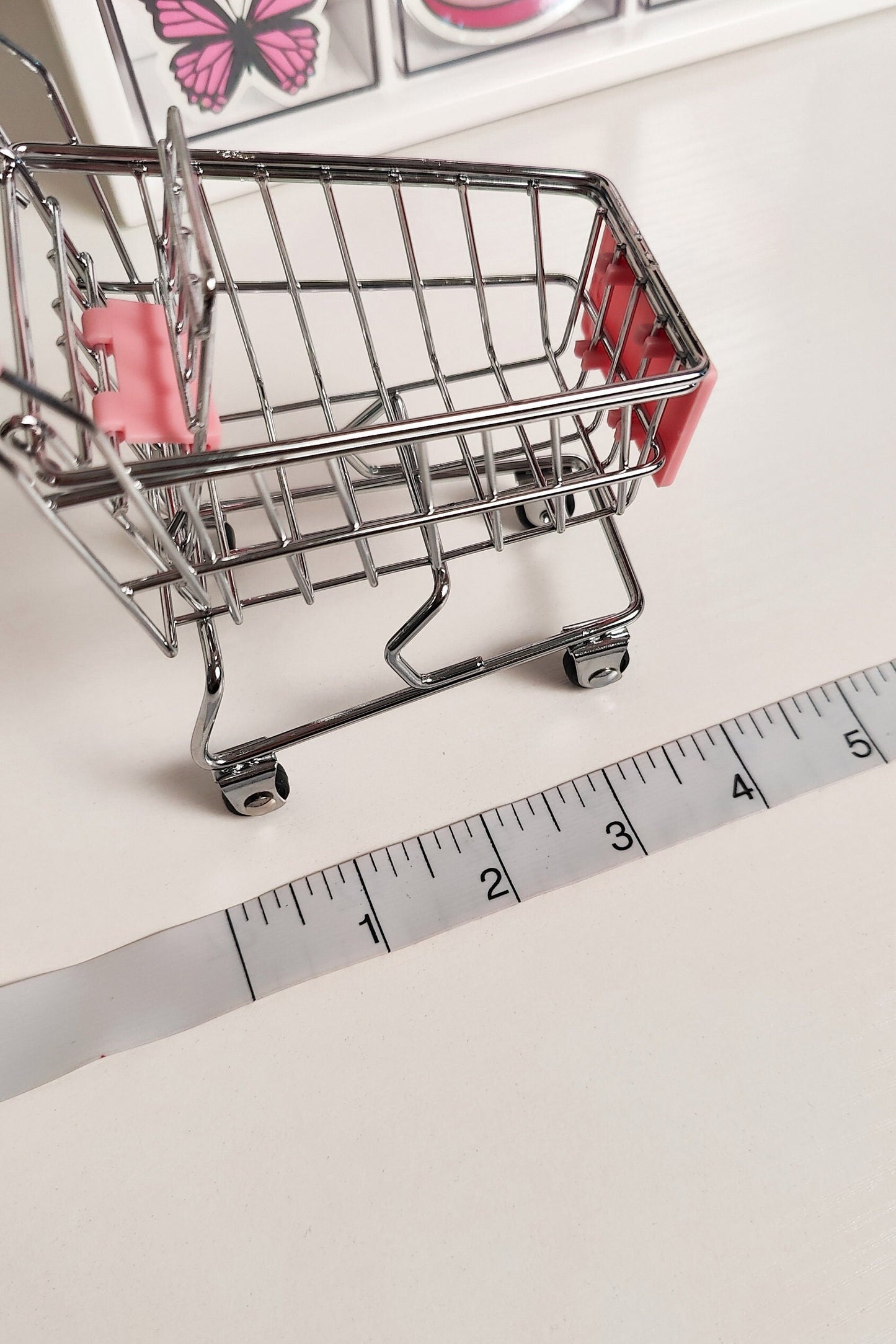 Mini Pink Shopping Cart