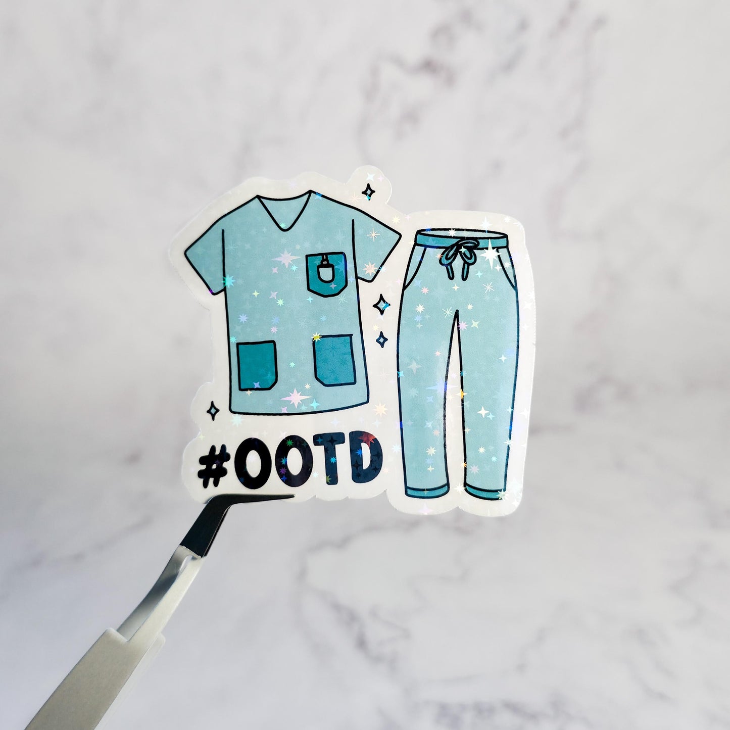Nurse OOTD Holographic Sticker
