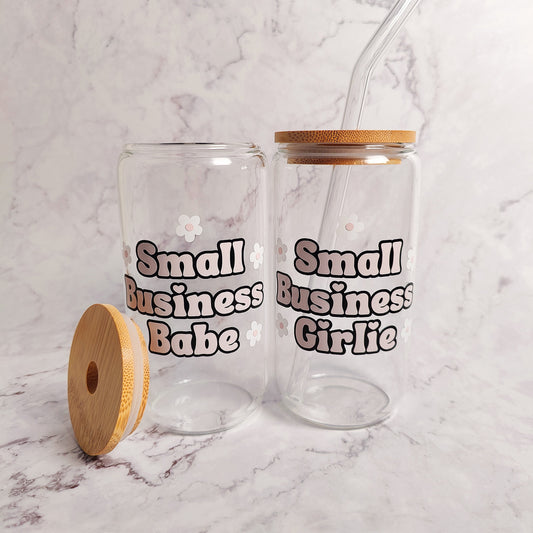 Small Business Girlie Glass Cup