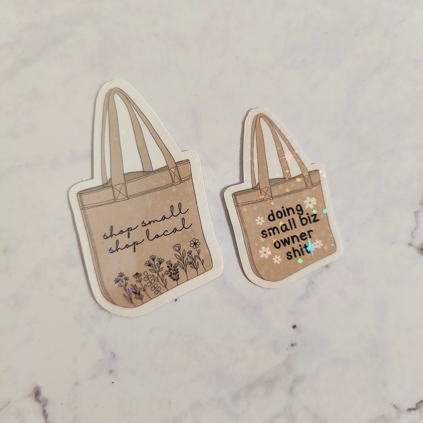 Small Biz Tote Holographic Sticker
