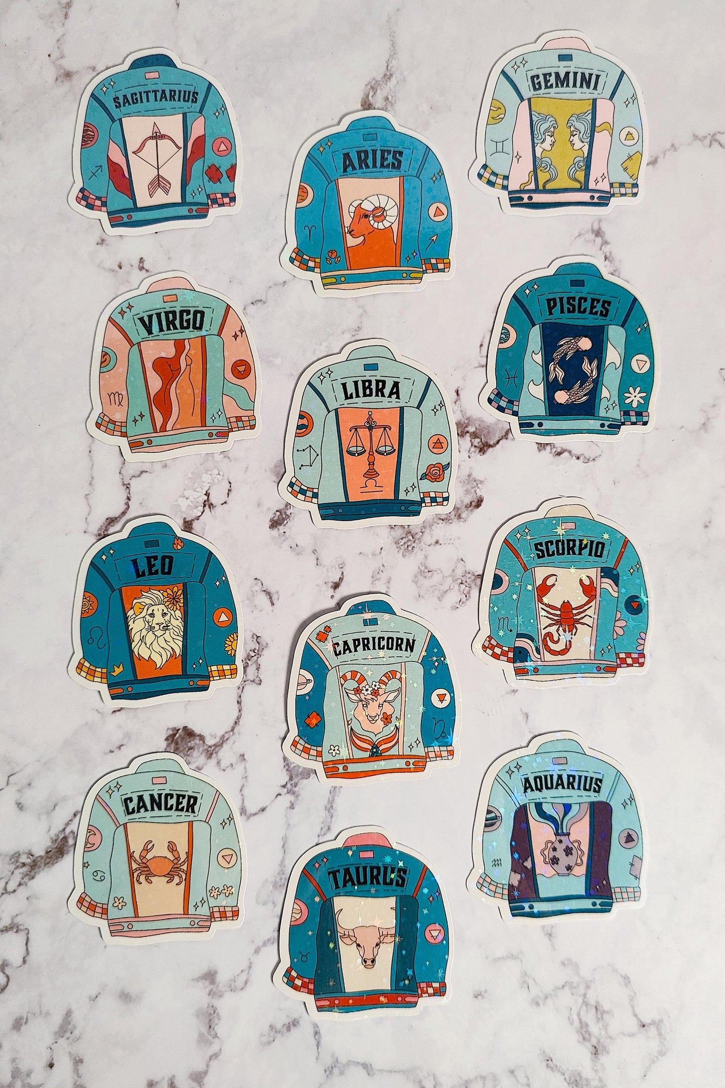 Zodiac Jean Jacket Holographic Sticker