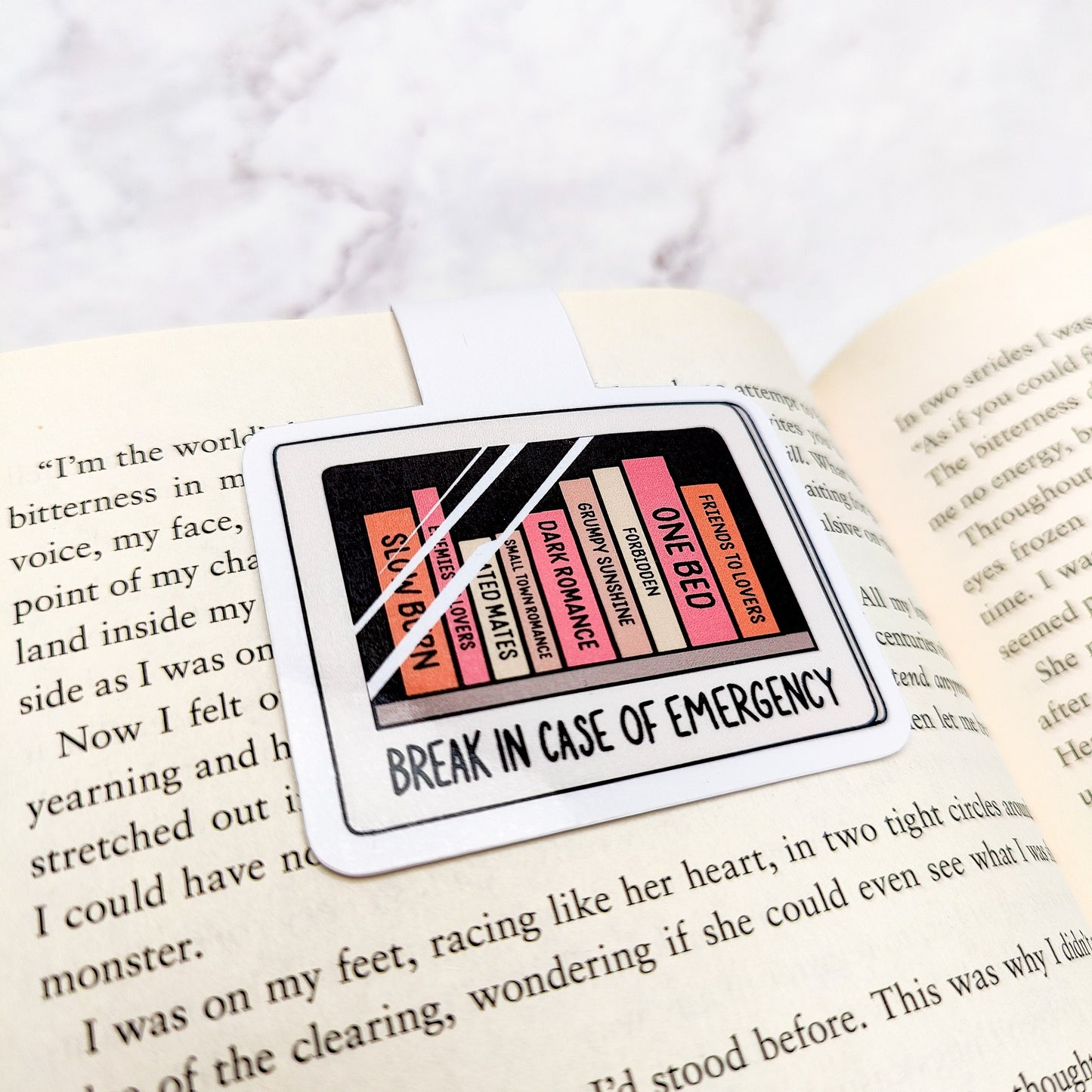Break In Case Of Emergency Magnetic Bookmark