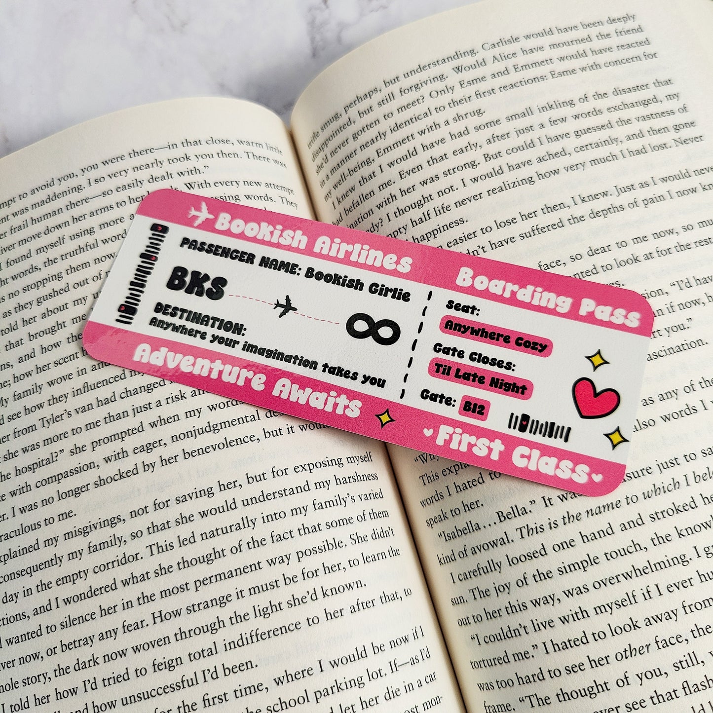 Bookish Boarding Pass Bookmark