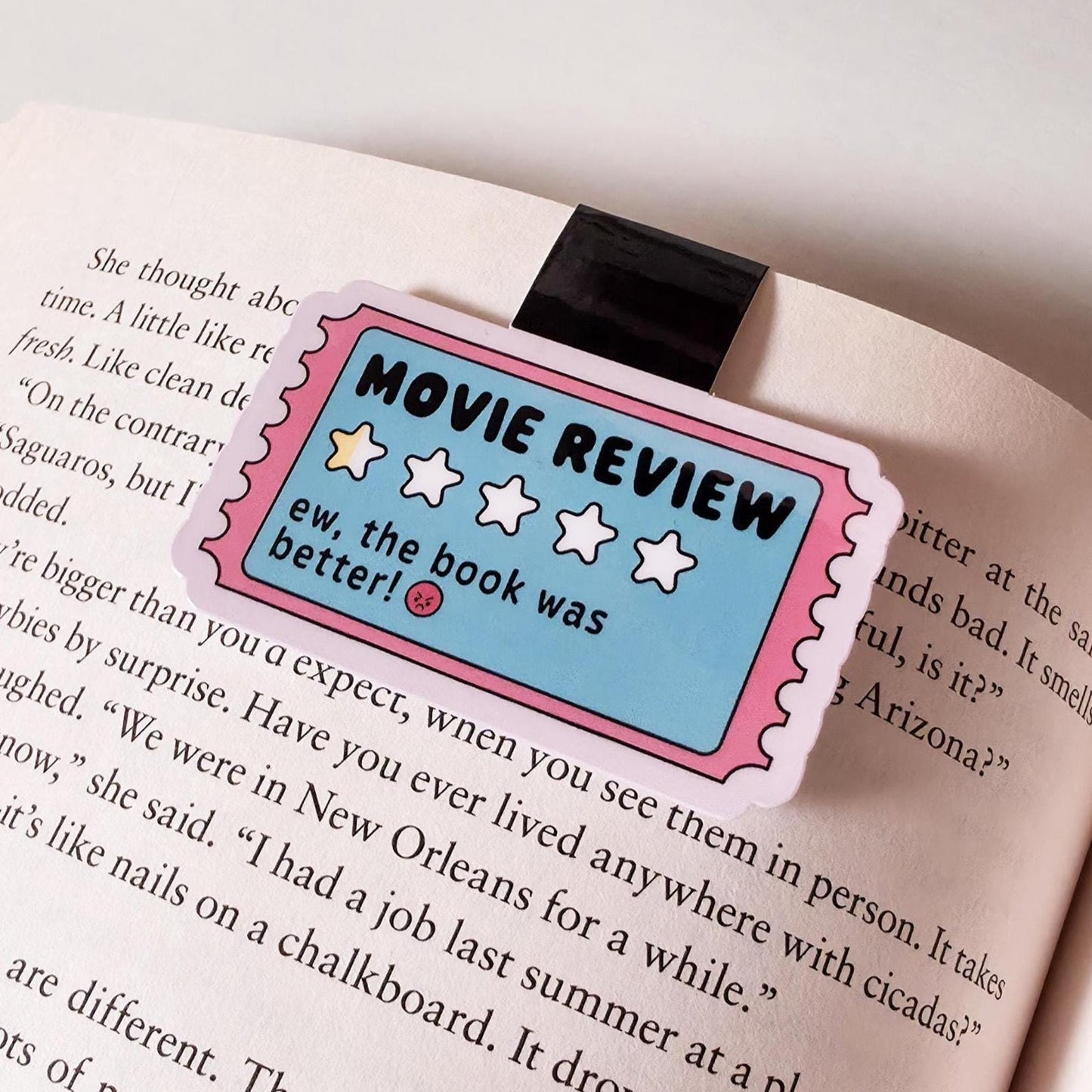 Movie Review Ticket Mini Magnetic Bookmark