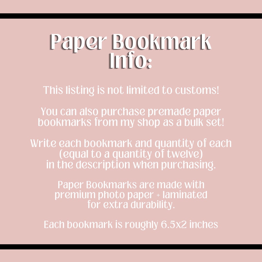 Bulk and Wholesale Paper Bookmarks