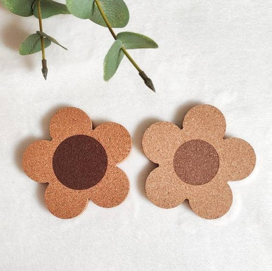 Daisy Flower Cork Coaster