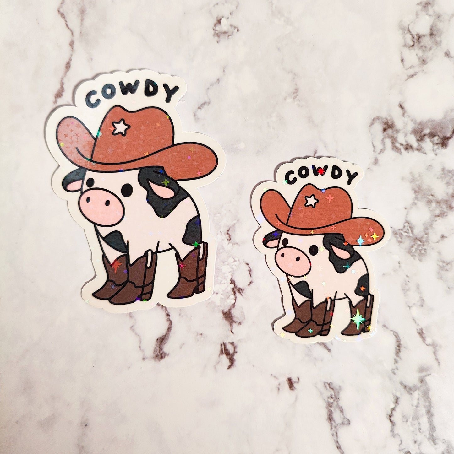 Cowdy Holographic Sticker