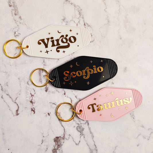 Zodiac Motel Keychains