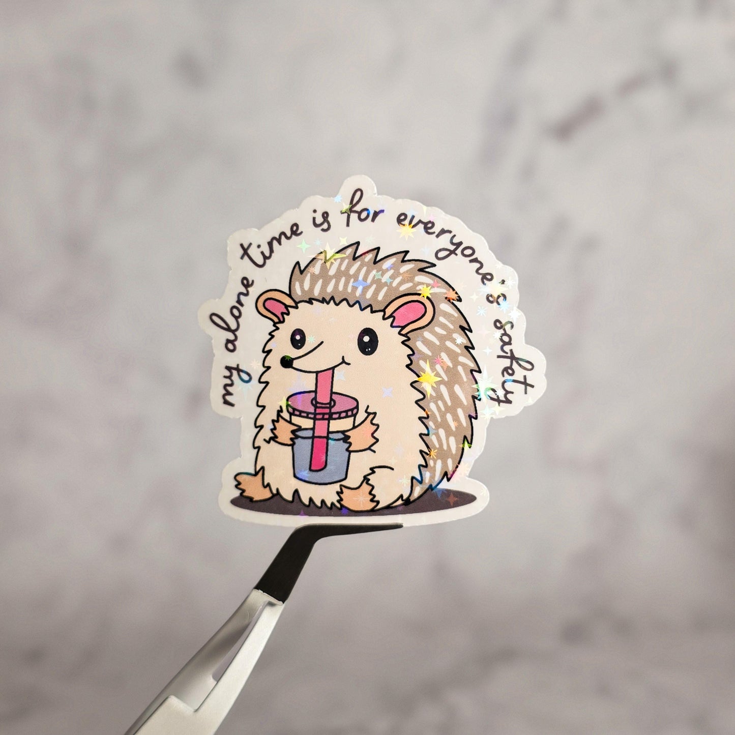 My Alone Time Holographic Sticker