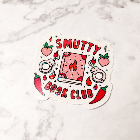 Smutty Book Club Holographic Sticker