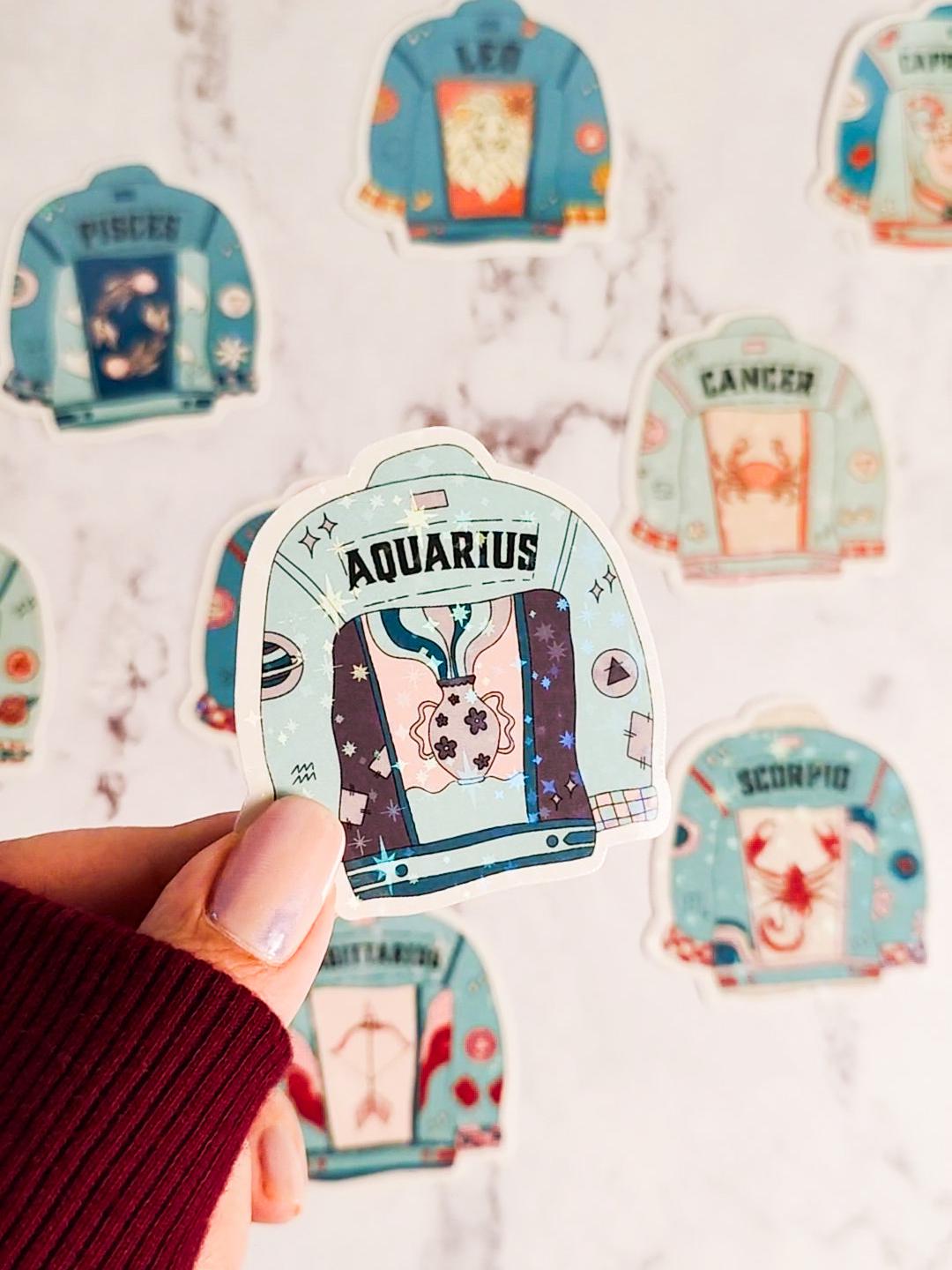 Zodiac Jean Jacket Holographic Sticker