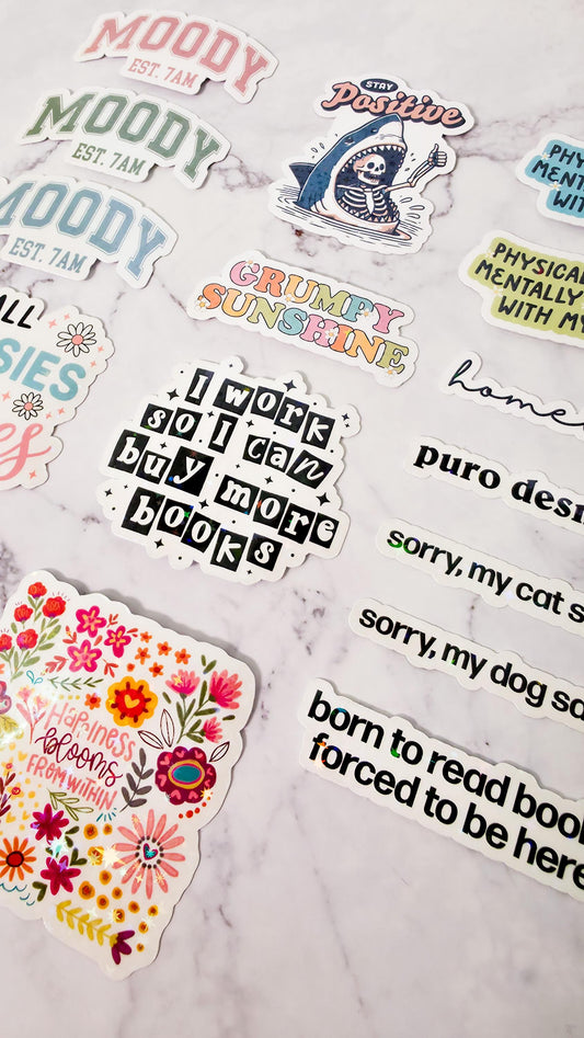 Happiness Blooms From Within Holographic Sticker