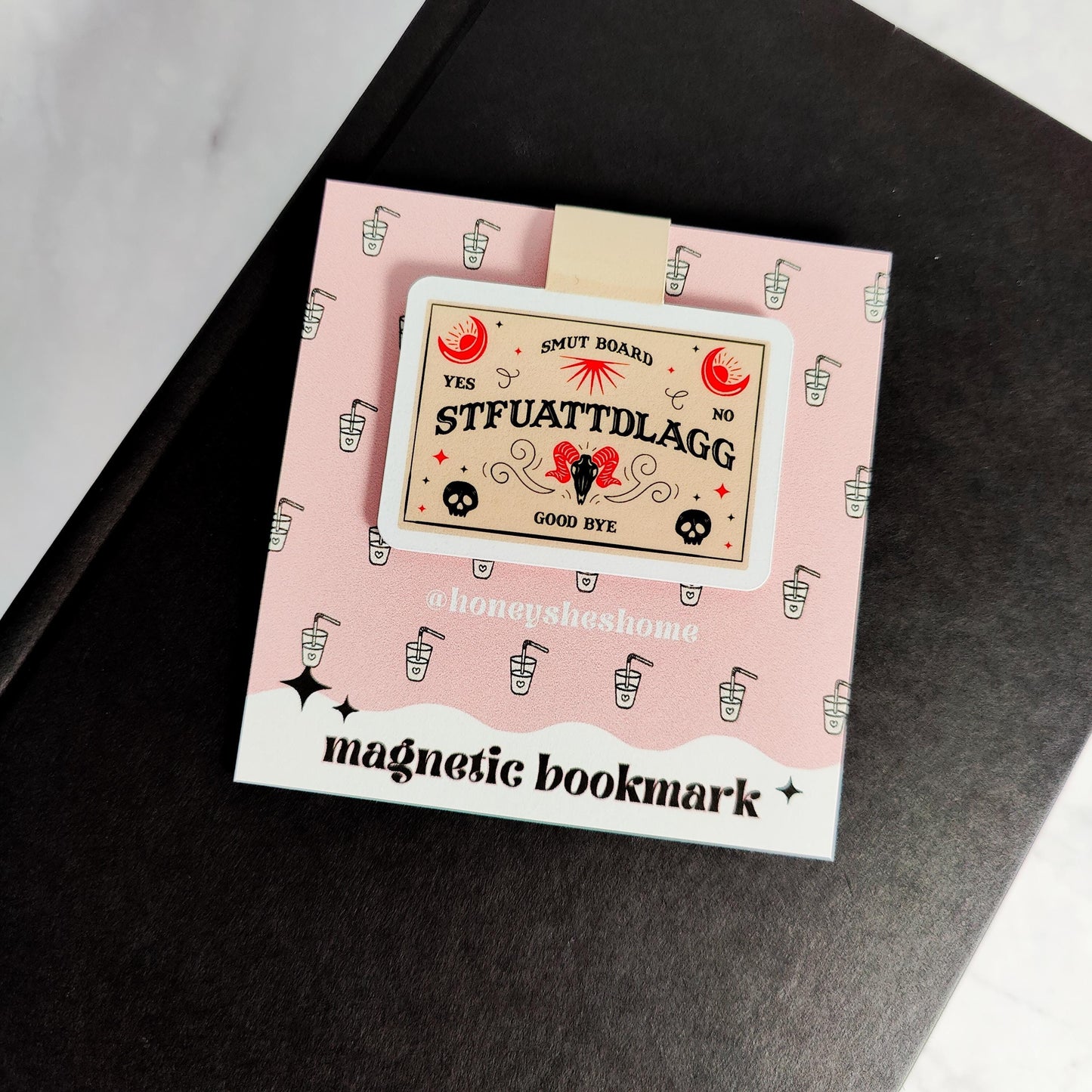 STFUATTDLAGG Magnetic Bookmark, Bookish Water Resistant Bookmark, Halloween Spicy Page Marker, Smut Ouija Board, Smutty Bookworm Gift