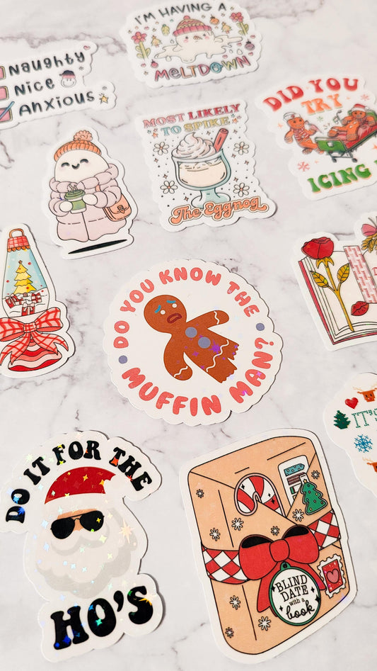 It's Beginning To Look A Lot Like Fuck This Holographic Sticker, Sarcastic Humor, Stocking Stuffer Gift, Kindle E-Reader Decor