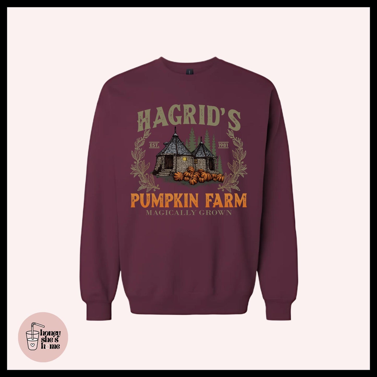 Hagrid's Pumpkin Farm Crewneck, Autumn Bookish Sweater, Cute Fall Sweatshirt, Wizards and Witches, Magic Fan Gift