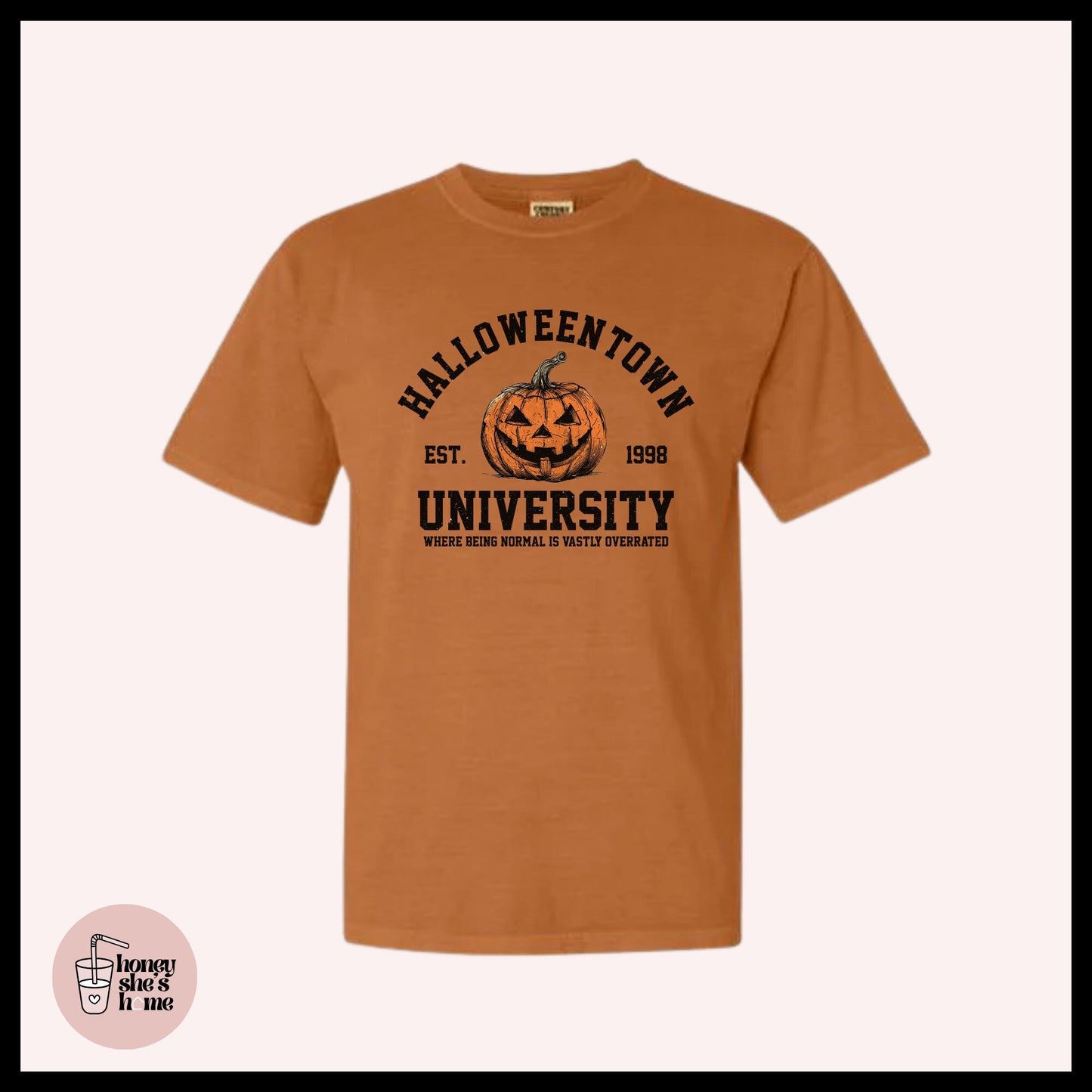 Halloween University T-shirt, 90's Movie Shirt, Casual Soft Cotton Tee, Vintage Town Comfy Top, Nostalgic City, Spooky Fall Season Gift