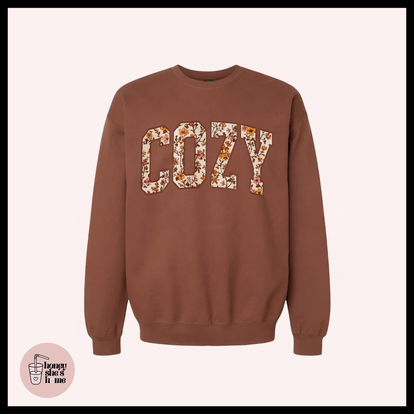 Cozy Crewneck, Autumn Floral Sweater, Cute Fall Leaves Sweatshirt, Comfy Fleece Soft Crew, Fall Seasonal Gift