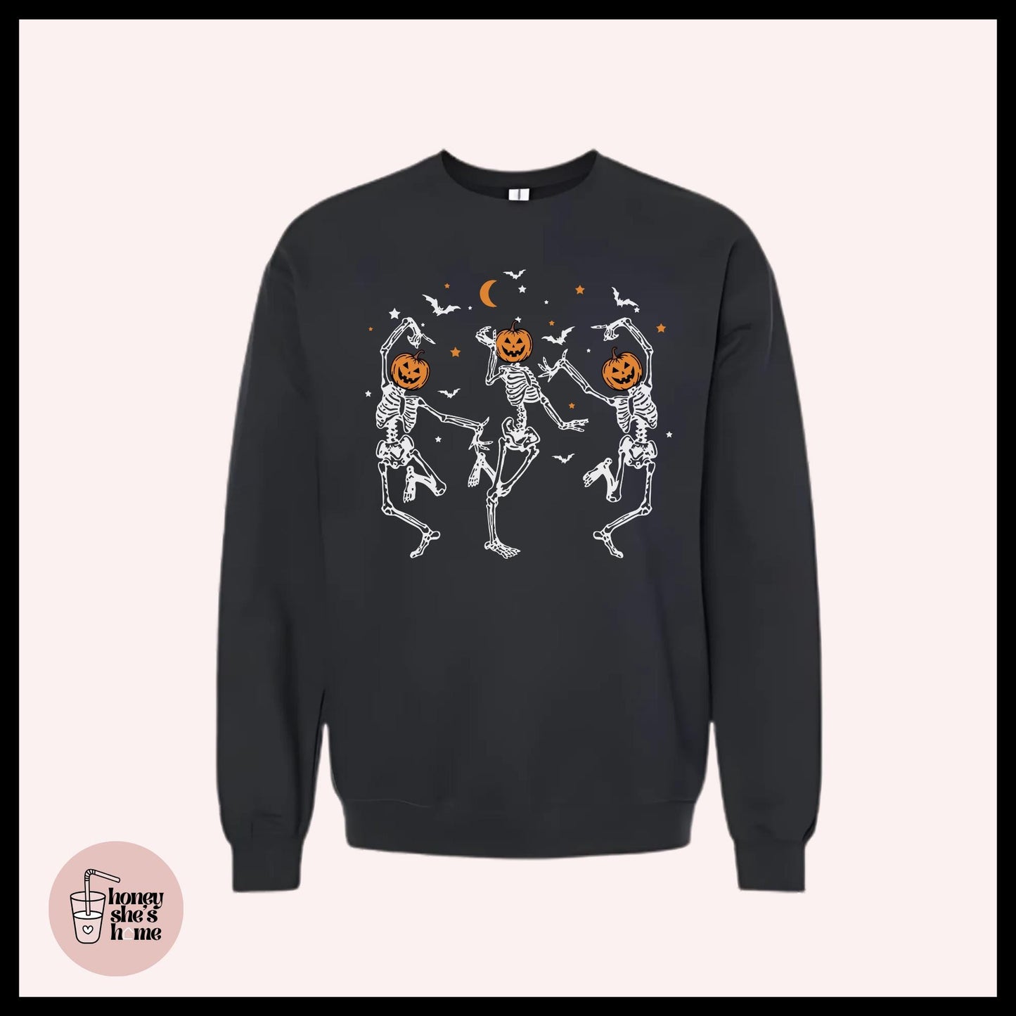 Dancing Skeletons Crewneck, Skelly Sweater, Cute Skull Lover Sweatshirt, Comfy Fleece Soft Crew, Spooky Seasonal Gift