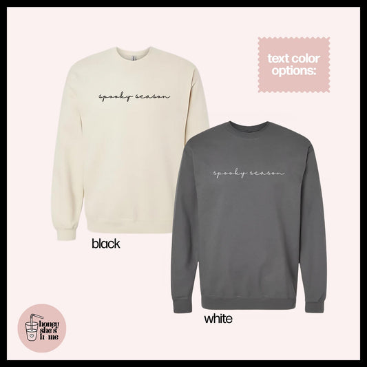 It's Spooky Season Crewneck, Halloween Sweater, Cute Falloween Sweatshirt, Comfy Fleece Soft Crew, Fall Seasonal Gift