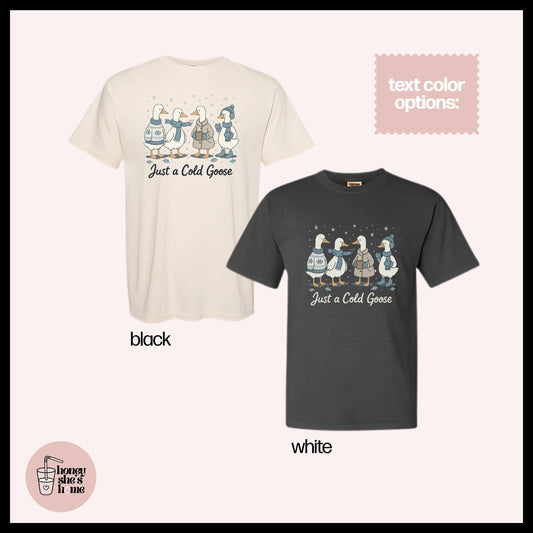 Winter Geese T-Shirt: Christmas Animal Lover, Soft Cotton Tee